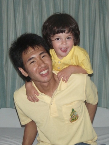 Sunny and Antonio in Yellow Shirts